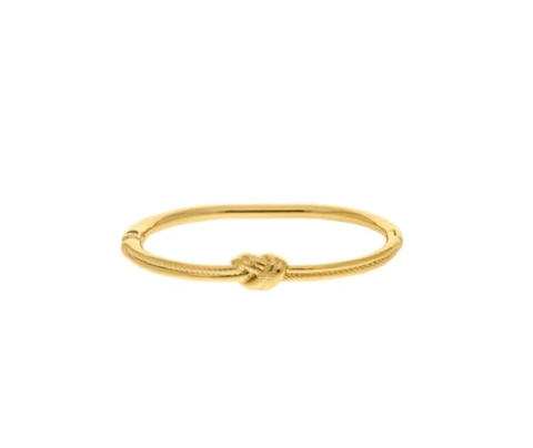 BRACELETE NÓ BANHADO A OURO 70MM - VERNIZ ITALIANO