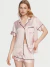 Pijama Curto Cetim Victoria's Secret Rosa Signature