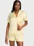 Pijama Victoria's Secret Glazed Satin Short Pajama Set – Amarelo (2SHS) - loja online