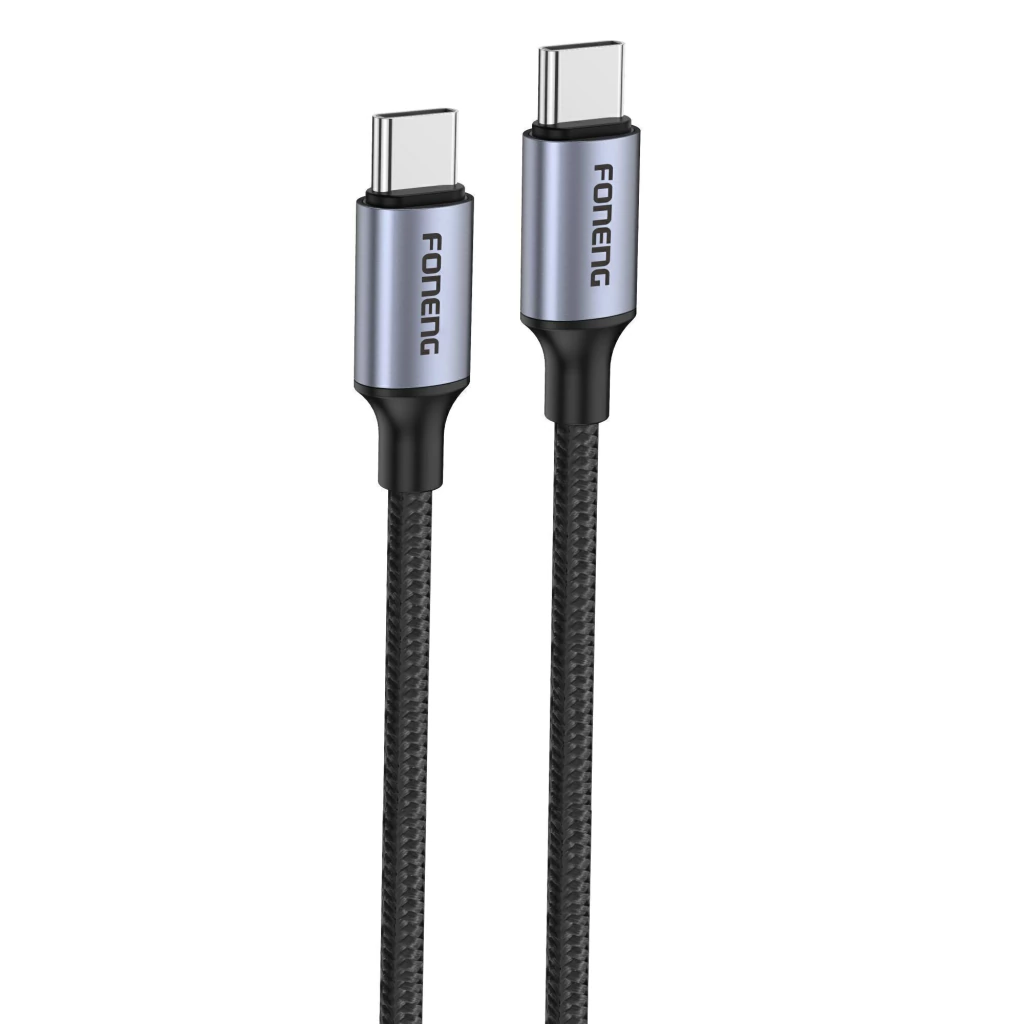 CABLE PREMIUM MALLADO FONENG X95 TIPO C - TIPO C X95 60W 1.2 M NEGRO (17085)