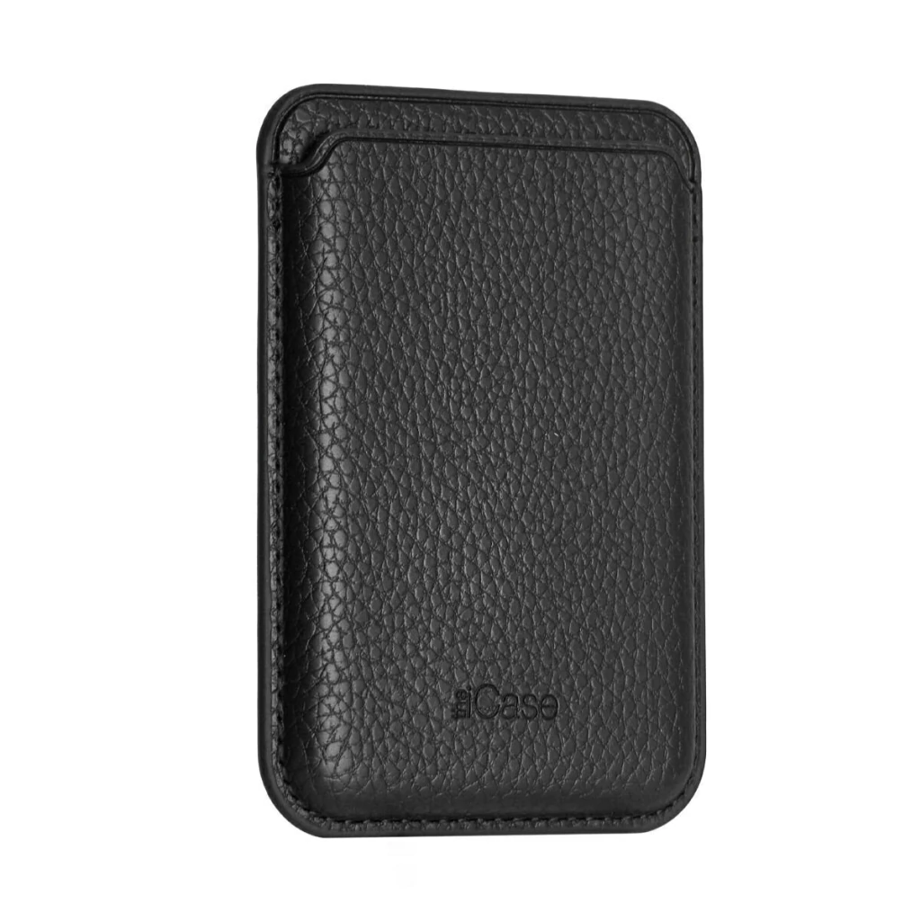 BILLETERA MAGSAFE SIMIL CUERO TEXTURIZADA NEGRO (18066)