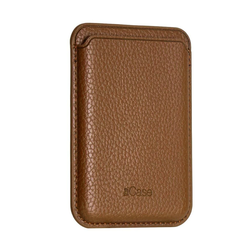 BILLETERA MAGSAFE SIMIL CUERO TEXTURIZADA CARAMEL (18069)