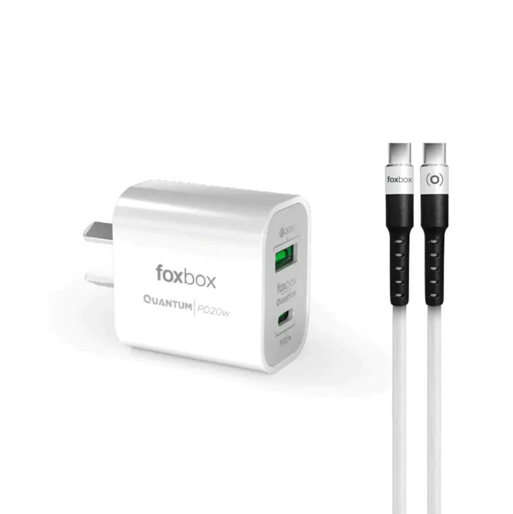 CARGADOR PARED TIPO C A C 20W DUAL QUANTUM BLANCO (8804240068149)