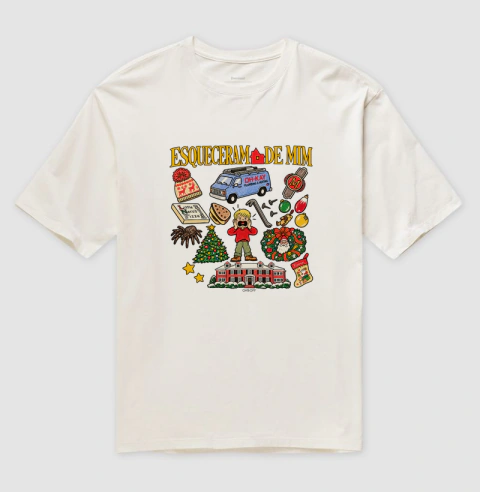 Camiseta Adulto Oversized "Esqueceram de Mim" - Natal!