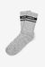 Medias WOODOO STRIPES CREW x 1PK -GRIS MELANGE