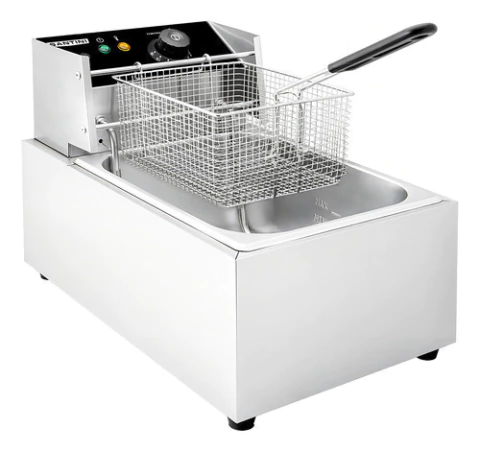 Freidora Eléctrica Santini F-16 6 Litros - Deep Fryer Acero Acero