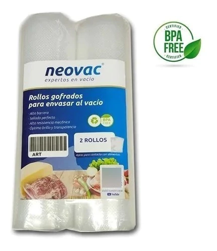 Rollo Bolsa Gofrada Para Vacio Neovac 20x500 Cm - Pack X2