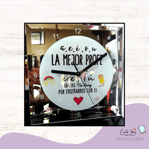 Reloj de Cristal Personalizado para Escritorio, frases.. - comprar en línea