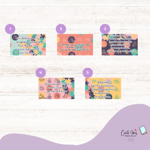 Pack chocolatines diseños terapeuta en internet