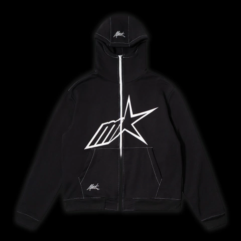 Blusa Moletom Zip-up Mackstars Preto