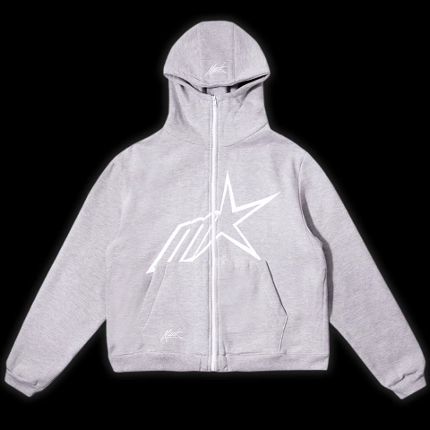 Blusa Moletom Zip-up Mackstars Cinza