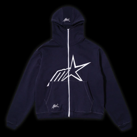 Blusa Moletom Zip-up Mackstars Azul