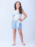Conjunto Infantil Momi Azul Listrado e Laise - loja online