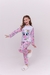 Pijama Infantil Menina Manga Rosa - comprar online