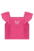 Cropped Infantil Kukie Pink Flowers