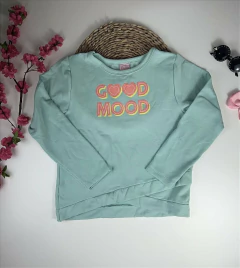 Blusão de Moletom Flanelado Infanto Juvenil Mood Verde Água #inverno