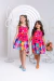Vestido Infantil Laço e Bolinhas Pink