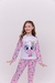Pijama Infantil Menina Manga Rosa - Brilha Infância - Moda Infantil