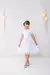 Vestido Infantil Branco Tule Bolinhas - comprar online