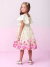 Vestido Infantil Momi Verde Floral Com Laço e Barra - Brilha Infância - Moda Infantil
