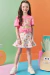 Conjunto Infantil com Saia Menina Kukie Flores