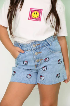 Short Jeans Infantil Hello Kitty
