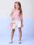 Conjunto Infantil Momi Vermelho Listras e Short Off White - Brilha Infância - Moda Infantil