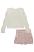 Conjunto Infantil Kukie Manga Longa Rosa Corações - Brilha Infância - Moda Infantil