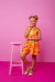 Vestido Infantil Menina Orange Babados na internet