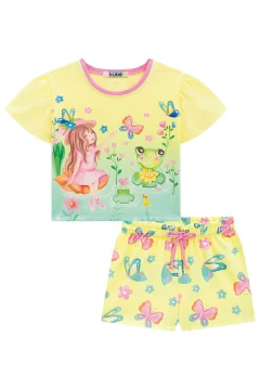 Conjunto Infantil Kukie Menina A Princesa e o Sapo