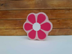 Bolsa Infantil Flor Rosa e Branco