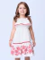 Vestido Infantil Momi Branco Flores Vermelhas na internet