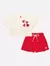Conjunto Infantil Cinti Corações Vermelho e Branco - Brilha Infância - Moda Infantil