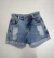 Short Jeans Infantil Azul Claro