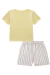 Conjunto Infantil Masculino Lucboo Amarelo Bermuda em Linho - loja online
