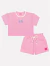 Conjunto Infantil Cinti Moletinho Rosa Borboleta