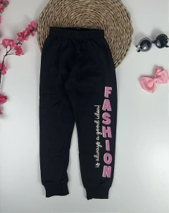 Calça de Moletom Infantil Flanelada Menina Fashion #inverno