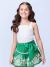 Conjunto Infantil Momi Branco e Verde Flores - loja online