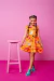 Vestido Infantil Menina Orange Babados - comprar online