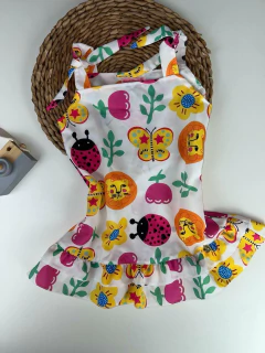 Vestido Infantil Menina Leãozinho Alça
