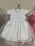 Vestido Infantil Branco Flores Batizado na internet