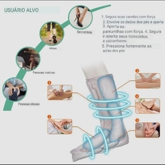 Massageador Elétrico para Pés e Pernas com Compressão e Aquecimento — Terapia com Ar e Calor — Estimula Circulação