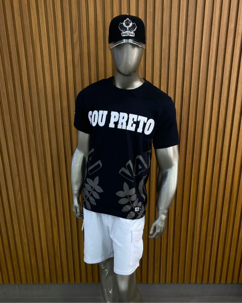 CAMISETA REGULAR SOU PRETO E BRANCO - comprar online
