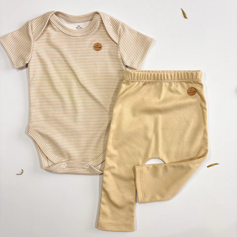 Conjunto Rayado Marrón