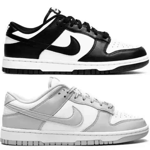 Oportunidade imperdível! Compre 1 Tênis Low Preto/Cinza e leve outro totalmente grátis. Estilo, conforto e economia no mesmo passo