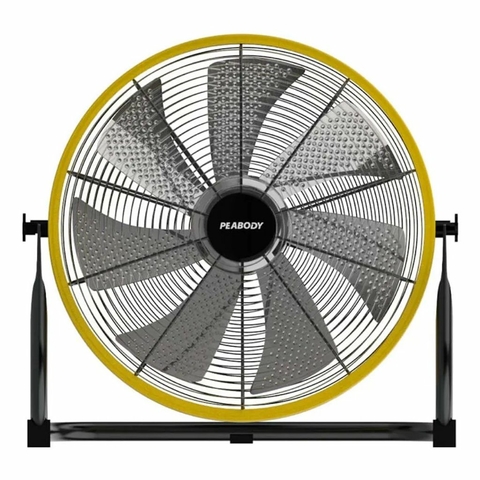 Ventilador Peabody PE-VTB1630NA Turbo A Bateria Aro Amarillo