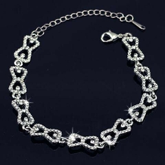 Caixa de veludo + Pulseira Caroline Forbes Strass Brilho Klaus The Vampire Diaries + cartão