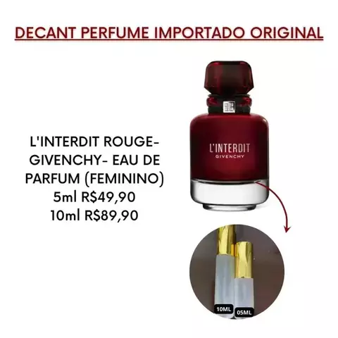 Decant Perfume Feminino Linterdit Rouge Givenchy Eau de Parfum