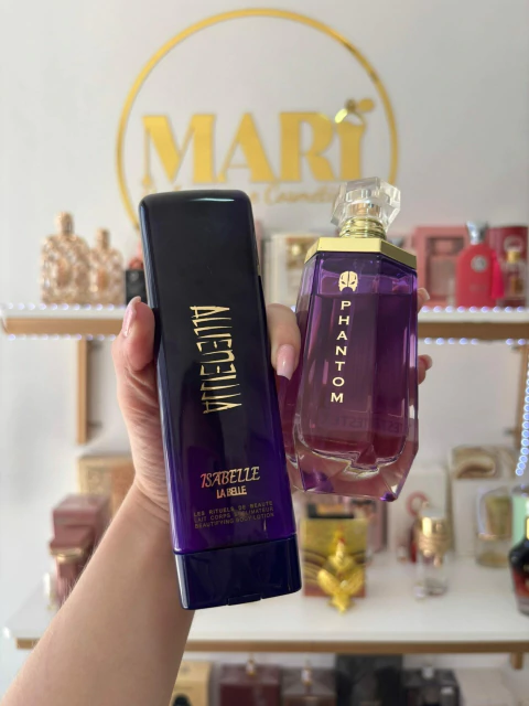 COMBO MULHER SEDUTORA E MISTERIOSA (inspiração Alien Mugler): Perfume New Brand Phantom 100ml + Hidratante Corporal Isab