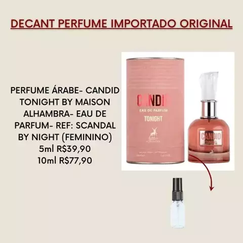 DECANT PERFUME ÁRABE- CANDID TONIGHT BY MAISON ALHAMBRA- EAU DE PARFUM- REF: SCANDAL BY NIGHT (FEMININO)